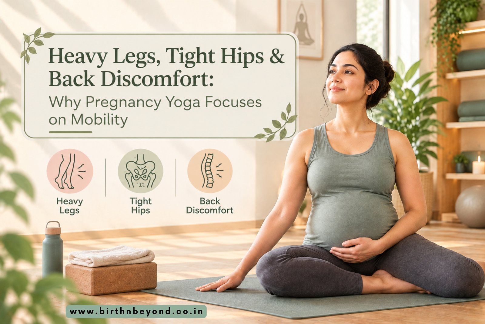 Heavy Legs, Tight Hips & Back Discomfort Why Pregnancy Yoga Focuses on Mobility